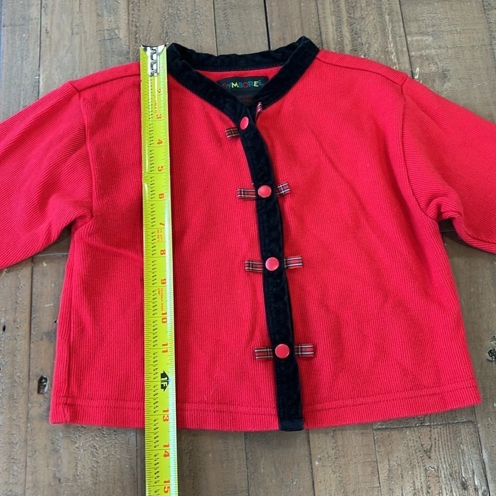 Gymboree rainbow tag waffle knit velvet Scotty dog cardigan sweater